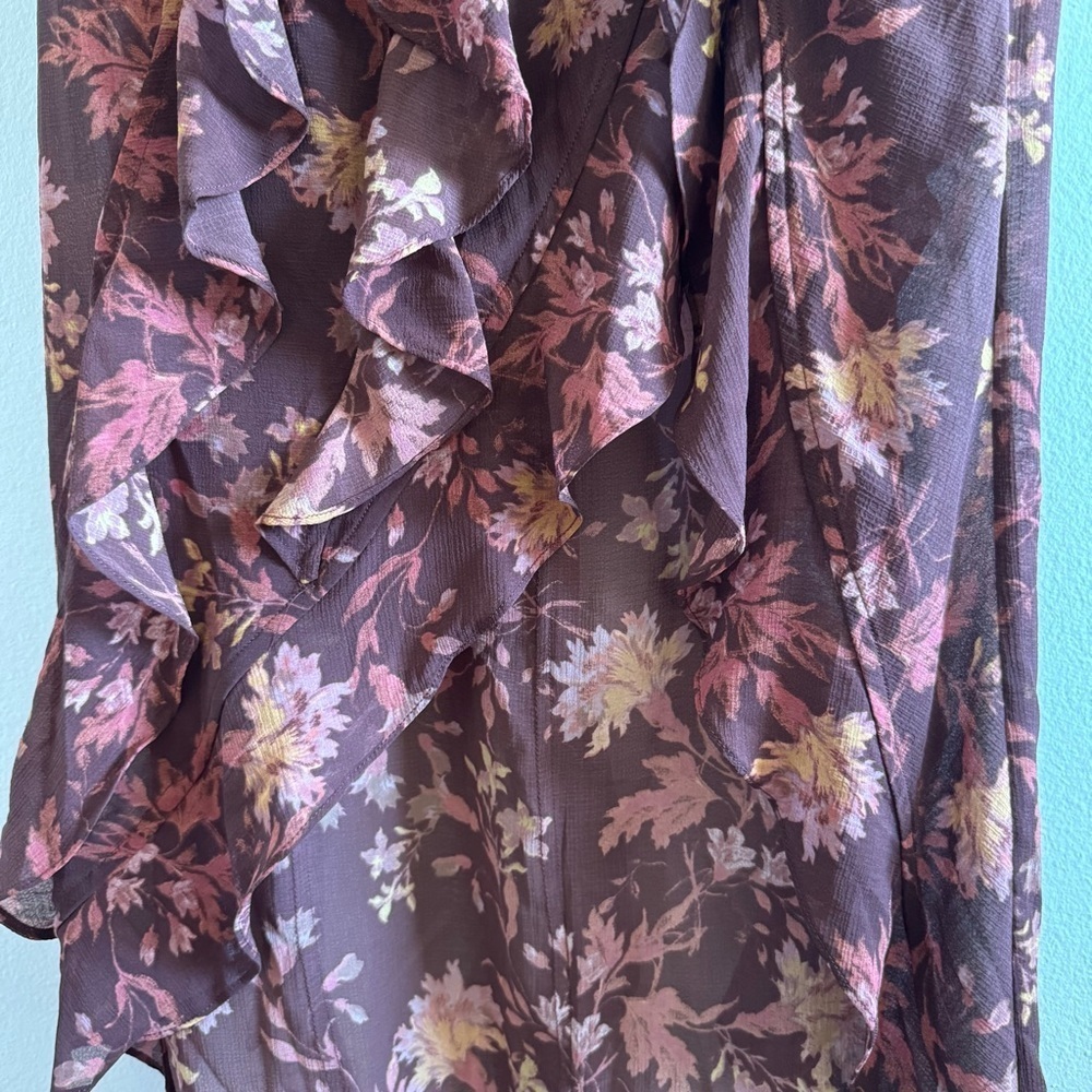 NWT Free People Floral Flounce Around Maxi Skirt 0 - Picture 11 of 13